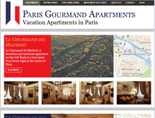 Tablet Screenshot of parisgourmandapartments.com